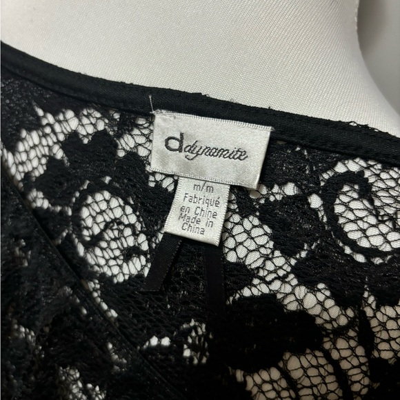 Dynamite black lace dress with built-in under layer - Picture 2 of 4